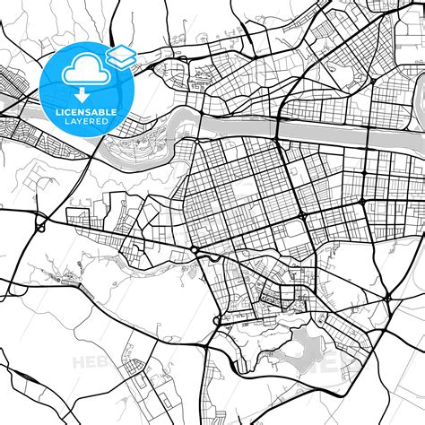 Layered PDF map of Ulsan, South Korea - Vector Download – HEBSTREITS