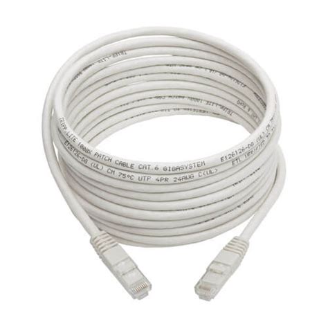 Cat6 Gigabit Ethernet Cable White 15 Ft Eaton