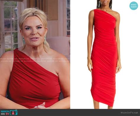 WornOnTV Heathers Red One Shoulder Dress On The Real Housewives Of