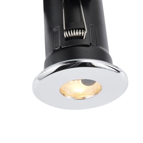 Saxby ShieldPLUS GU10 IP65 Fire Rated Downlight Chrome 50686