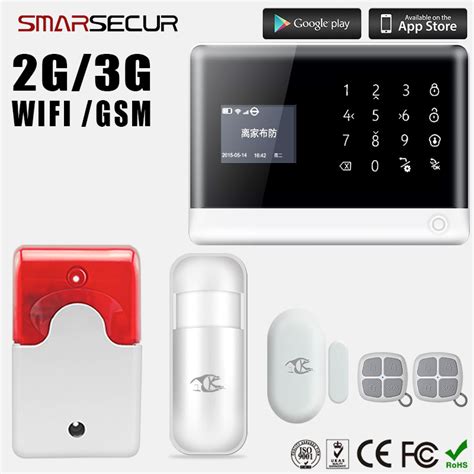 Smarsecur Wireless Wifi Gsm Sms Touch Alarm System With Smart Home