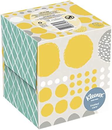 Kleenex Trusted Care Everyday Facial Tissues Cube Box Packs