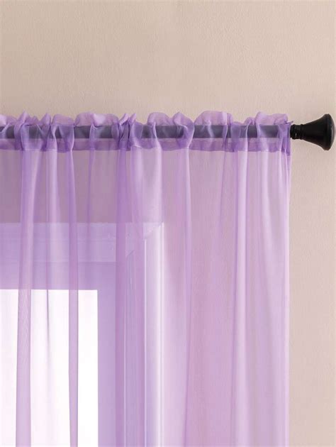 Plain Single Panel Sheer Curtain Shein Usa