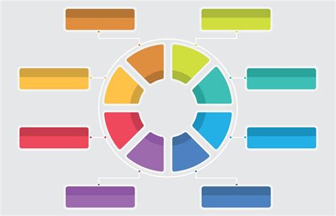 Modelo De Infográfico De Tópico De Diagrama Moderno De 8 Círculos