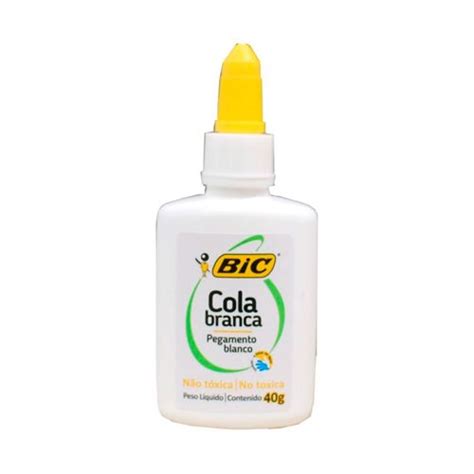 Cola A Base De Agua - COLA BRANCA LAVAVEL BASE DE AGUA NAO TOXICA 90GR C/12 BIC