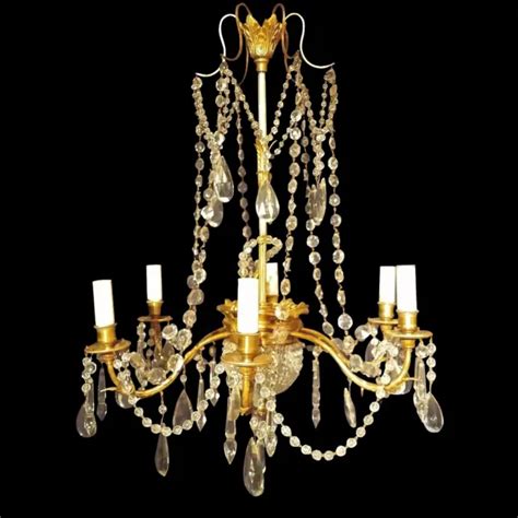 Lustre Ancien De Style Empire Fran Ais En Bronze Et Verre Aa Eur