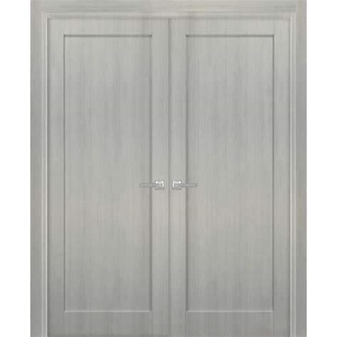 Sartodoors In X In Single Panel Gray Finished Pine Wood Sliding