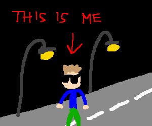 I wear my sunglasses at night. - Drawception