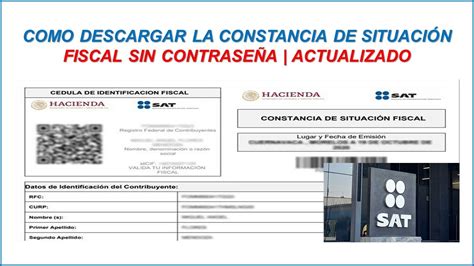 Como Descargar Mi Constancia De Situaci N Fiscal Sin Contrase A Desde