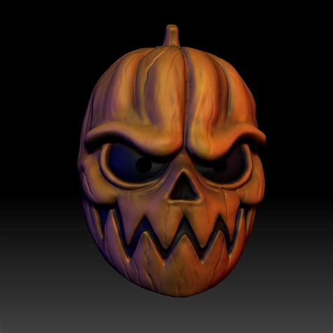 STL file Halloween pumpkin mask 🎃 ・3D printer model to download・Cults