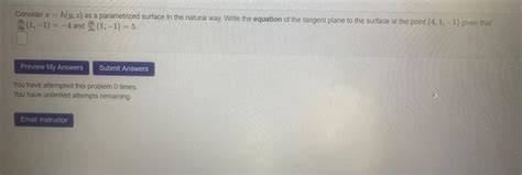 Solved Consider X H Y Z As A Parametrized Suriface In The