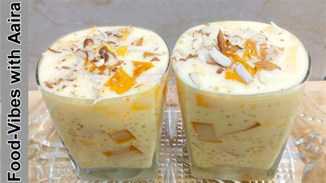 Mango Sago Dessert Recipe Refreshing Summer Drink Mango Sago Drink