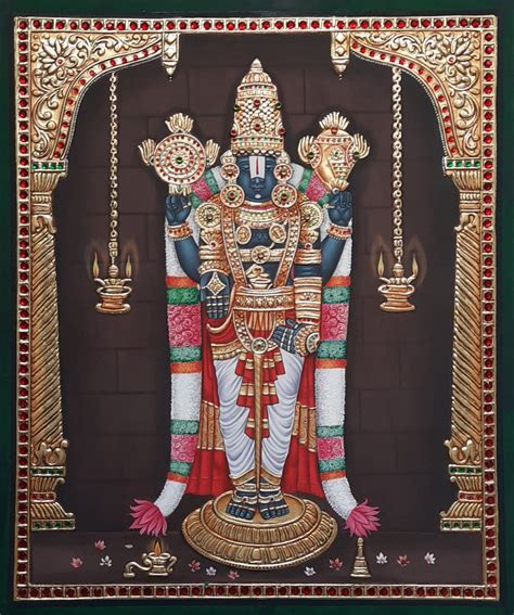 Tirupati Balaji Painting Venkateswara Painting Lord Etsy Uk Tanjore