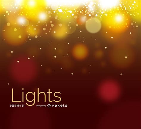 Golden Bokeh Lights Background Vector Download