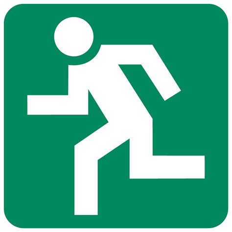 Running Man Left Safety Sign Ga 3 Safety Sign Online