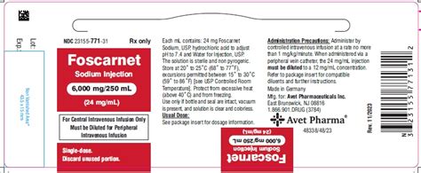 Foscarnet Sodium Heritage Pharmaceuticals Inc D B A Avet