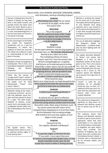 Macbeth Act 1 Scene 2 Annotated | Teaching Resources