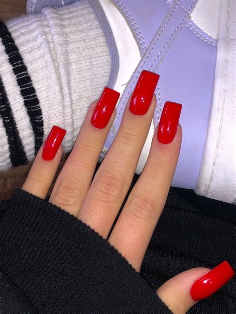 Short Red Nails Cute Red Nails Red Matte Nails Classy Acrylic Nails