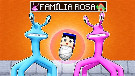 Fui Encontrado Pela Fam Lia Rosa De Rainbow Friends No Minecraft Youtube