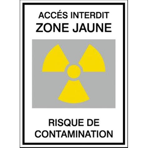 Panneau de sécurité radioactivité zone jaune signa print