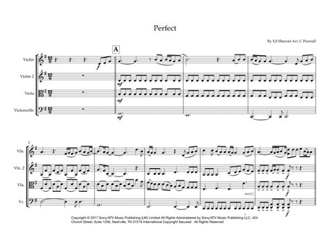 Perfect Arr Caroline Pearsall By Ed Sheeran Sheet Music For String