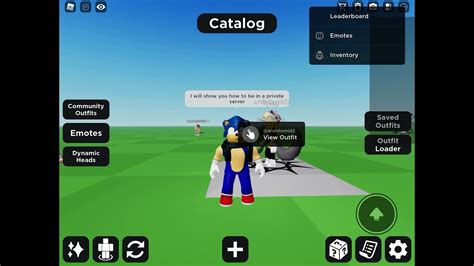 How To Be In Private Server In Catalog Avatar Creator In Roblox Youtube