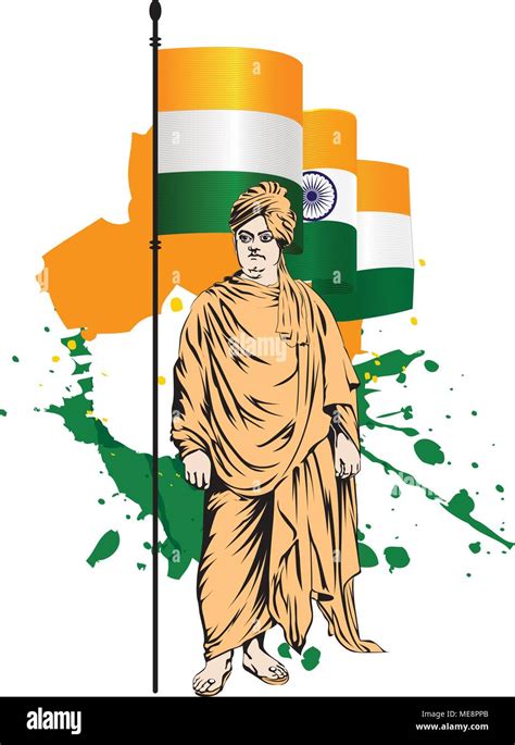 Swami Vivekananda Great Indian Philosopher Happy Republic Day India