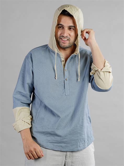 Buy Monsoon Blue Cozy Hoodie For Men Bombay Trooper