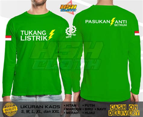 Baju Kaos Pria Distro Sablon DTF Teknisi Listrik PASUKAN ANTI SETRUM