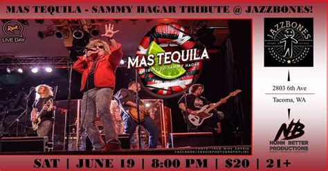 Buy Tickets to Mas Tequila (Sammy Hagar Tribute) in Tacoma on Jun 19, 2021