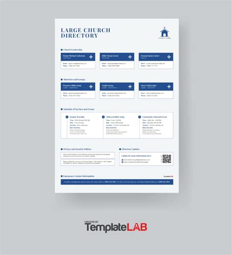 22 Free Church Directory Templates Examples Templatelab