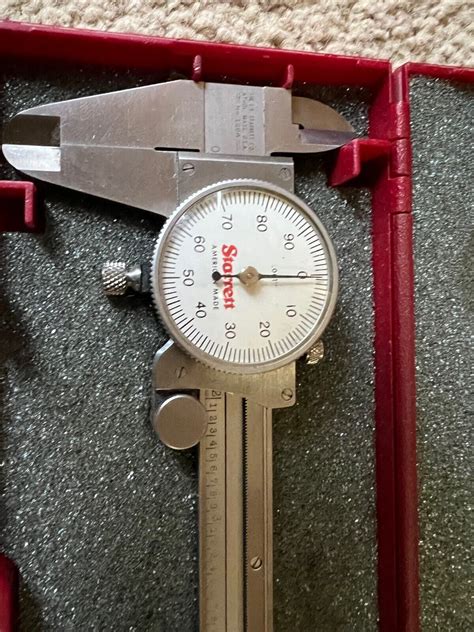 STARRETT 120A 0 6 Dial Caliper Stainless Hardened W Case Made In