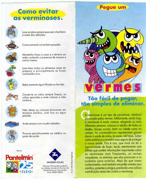 Para Sempre Estudante: Panfleto Antigo sobre Vermes