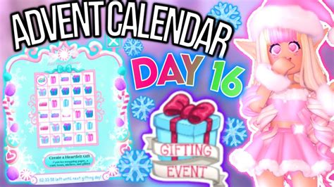 DAY 16 ADVENT CALENDAR A GREAT GIFT DAY ROBLOX Royale High Winter