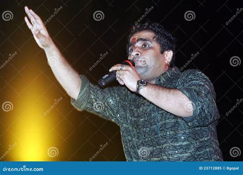 Bollywood playback singer editorial image. Image of microphone - 23712885