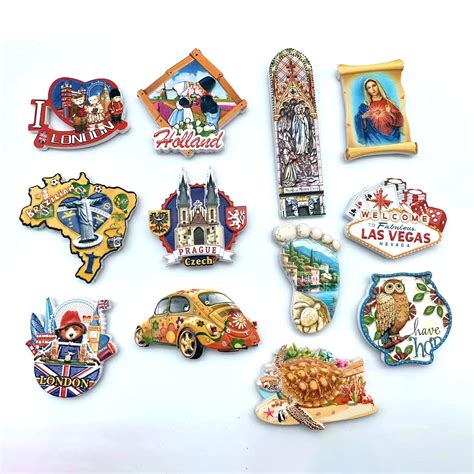 Wholesale High Quality Colorful Spain Souvenir Mdf Wooden Fridge Magnet