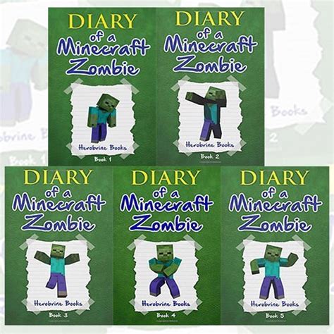 Diary Of A Minecraft Zombie Book Vol 1 5 Herobrine Books 5 Books Bundle Collection A Scare Of A