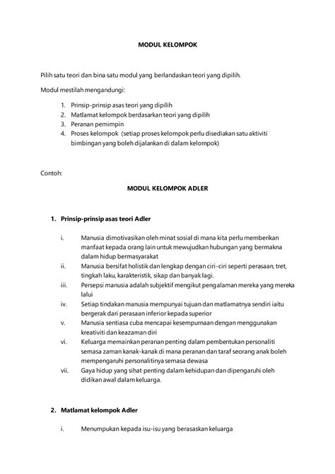 Contoh Modul Kelompok Berasaskan Teori Pdf