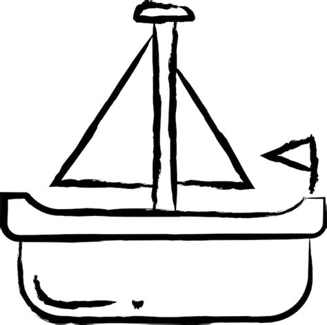 Premium Vector Sailboat Hand Drawn Vector Illustration