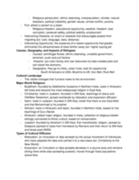 Solution Aphg Unit 1 2 3 Review One Pager Studypool