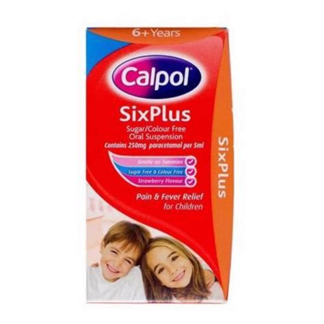 Calpol Six Plus 250mg 5ml Sugar Colour Free Oral Suspension 140ml Healthwise