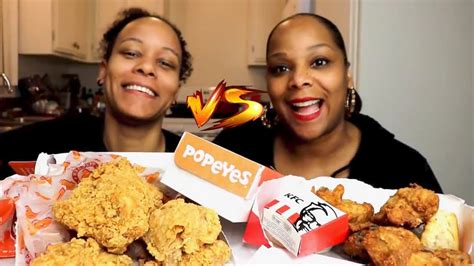 Popeyes Vs Kfc Fried Chicken Mukbang Youtube