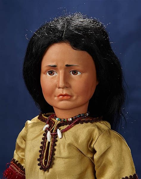 German Bisque Art Character Model Depicting Native American By