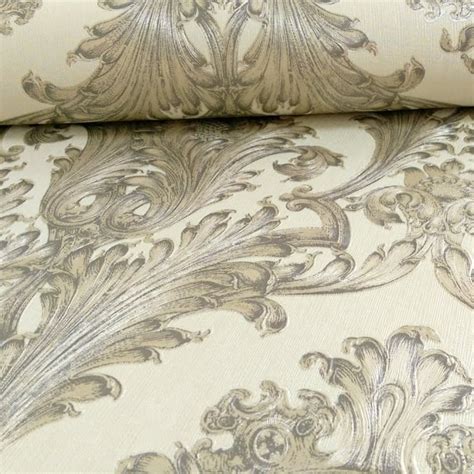 Arthouse Vintage Figaro Italian Damask Pattern Textured Glitter Vinyl