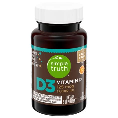 Simple Truth Vitamin D3 Softgels 125mcg 60 Ct Frys Food Stores