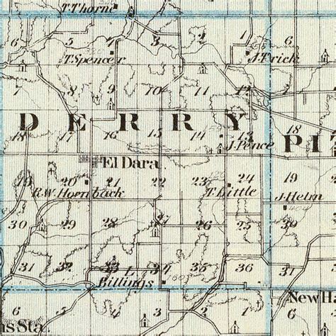 Vintage Map of Pike County Illinois, 1876 by Ted's Vintage Art