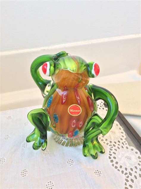 Murano Glass Handblown Frog Statue Etsy