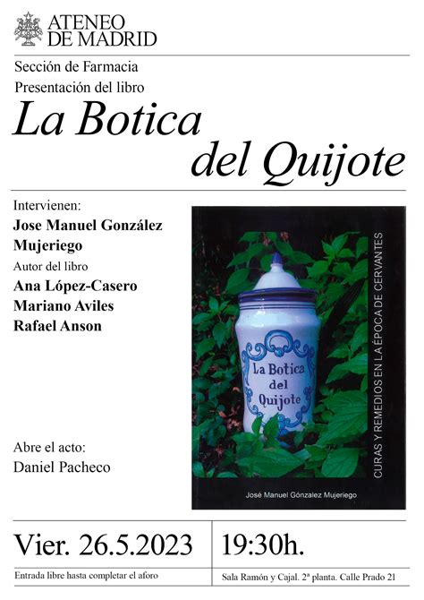 Presentación La Botica del Quijote en el Ateneo de Madrid