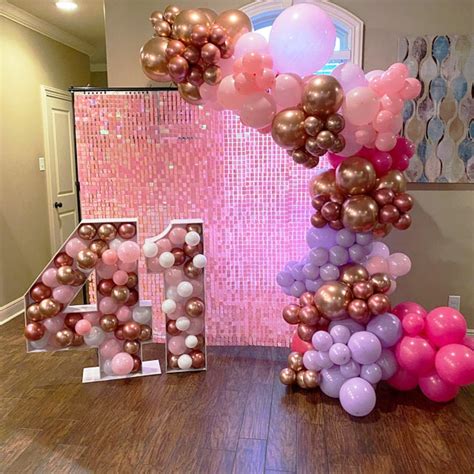 Pcs Hot Pink Balloon Garland Arch Kit Baby Pink Purple Etsy