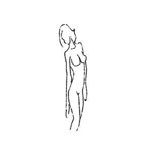 Minimalist Nude Line Art Drawing 3p Mixed Media By Brian Reaves Fine